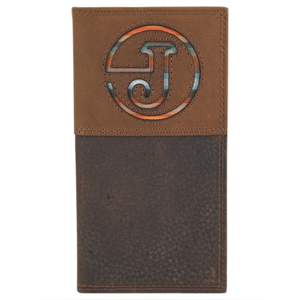 Justin Rodeo Wallet – Genuine Leather, RFID, Brown & Tan